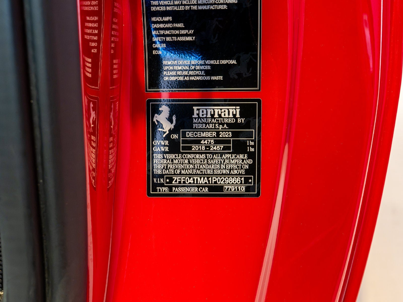 2023 Ferrari 812 Competizione A Base