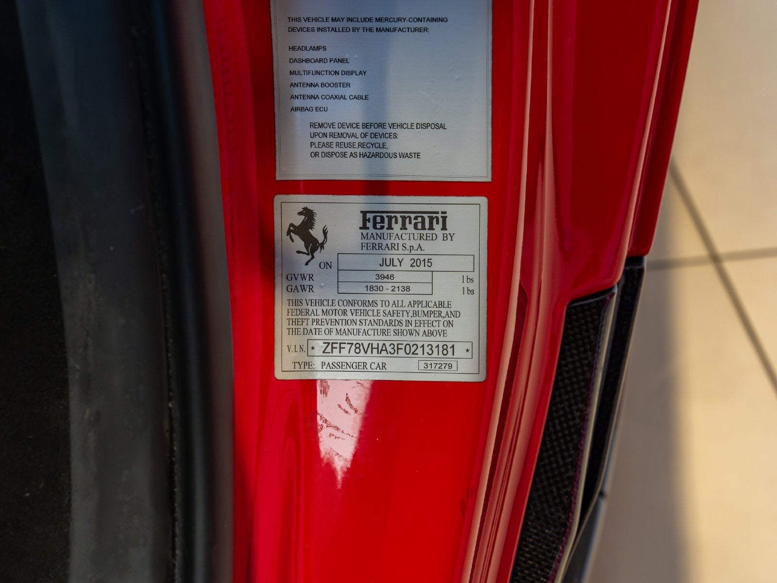 2015 Ferrari 458 Speciale A Base