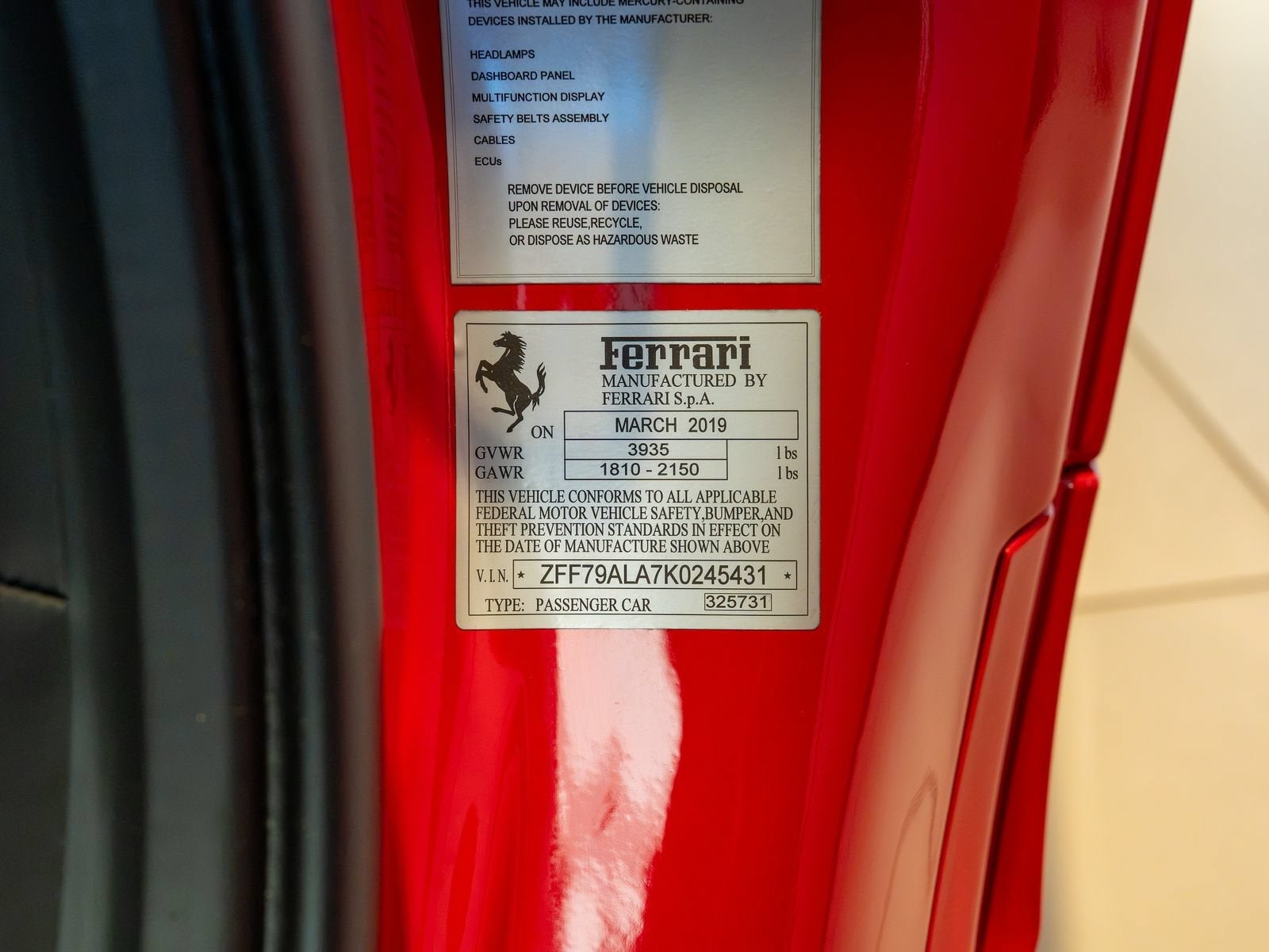 2019 Ferrari 488 GTB Base