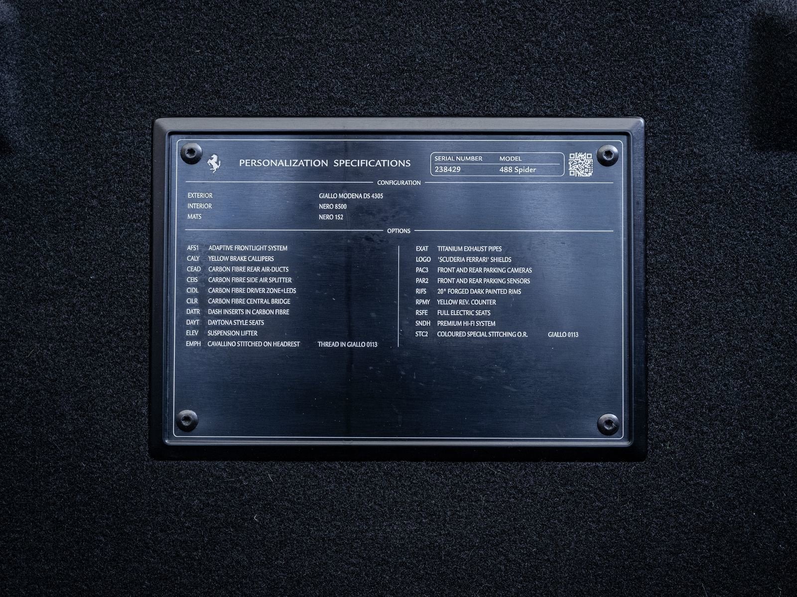 2019 Ferrari 488 Spider Base