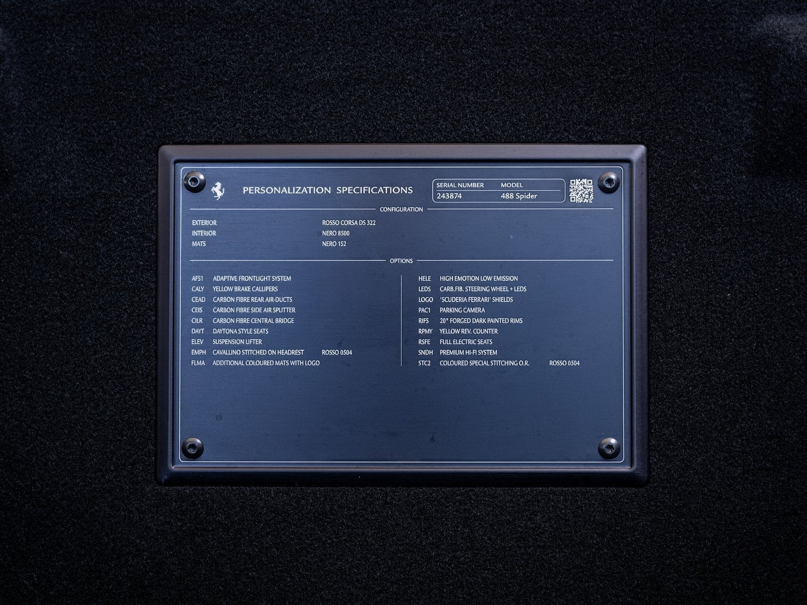 2019 Ferrari 488 Spider Base