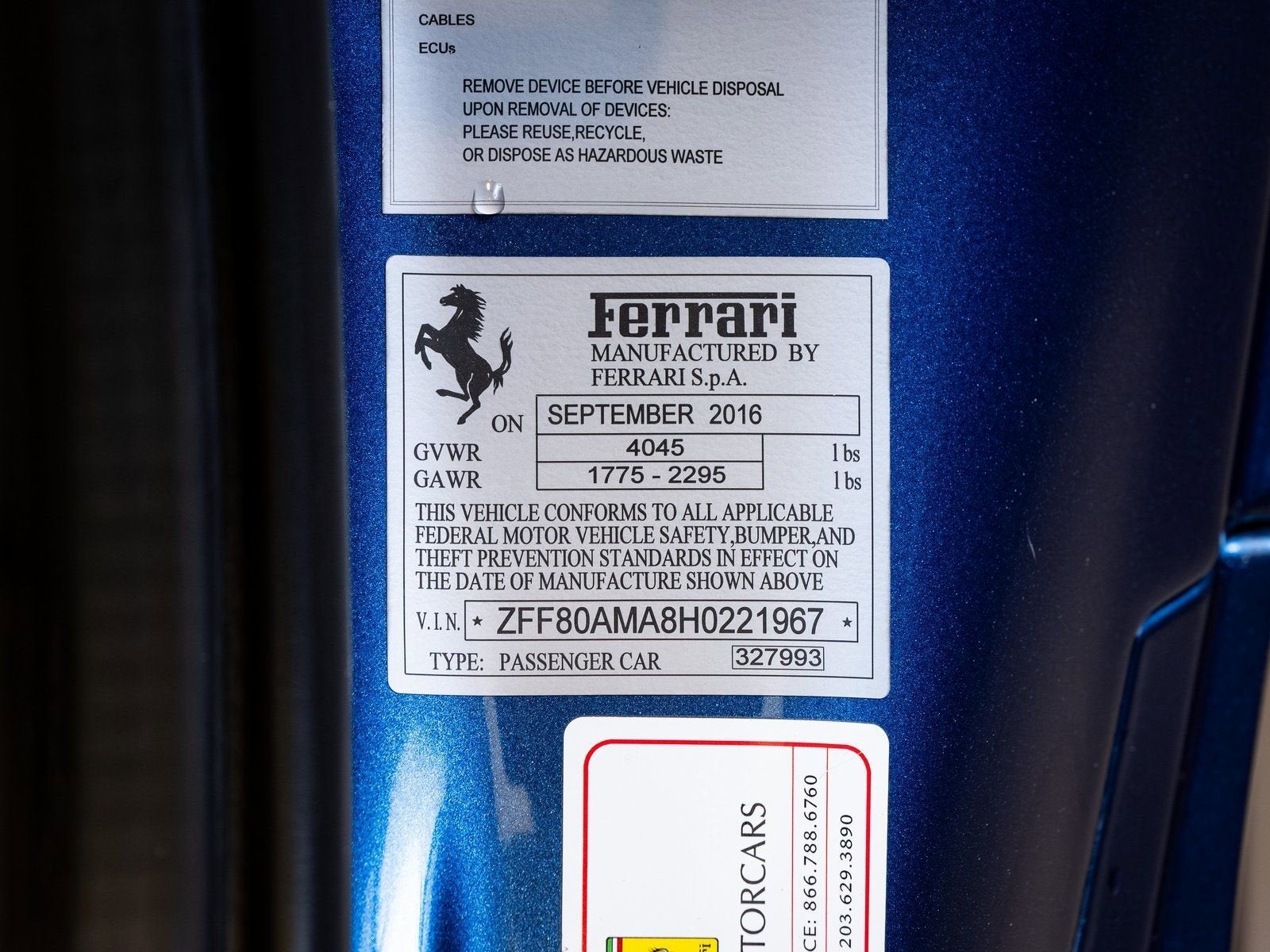 2017 Ferrari 488 Spider Base