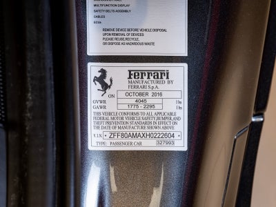 2017 Ferrari 488 Spider Base