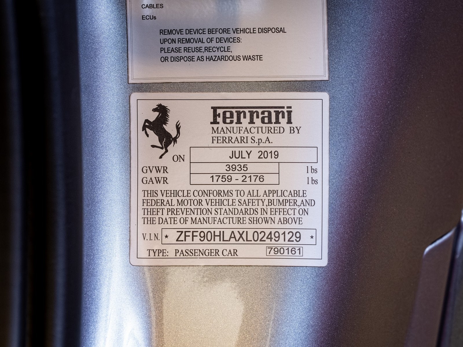 2020 Ferrari 488 Pista Base