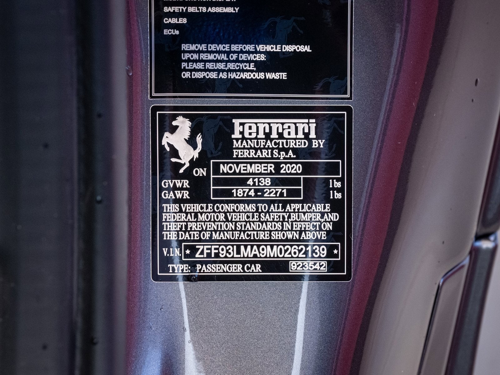 2021 Ferrari F8 Spider Base