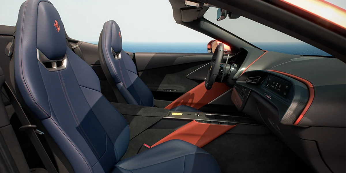 Interior of %(YEAR) Ferrari %(MODEL).